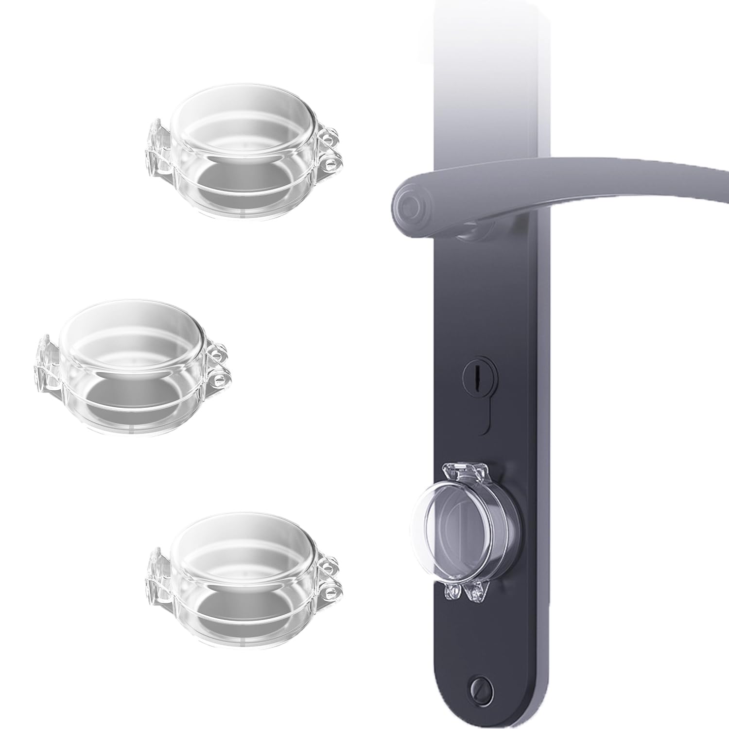 UtySty 3 Pack Keyed Entry Door Knob Deadbolt Secure Cover Baby